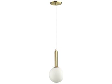 Dainolite Tara 1-Light Aged Brass Globe Mini Pendant DNTAR61PAGBWH