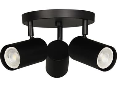 Dainolite Taylor 3-Light Matte Black Cylinder Track & Rail Light DNTAY123SFMB