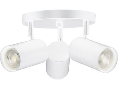 Dainolite Taylor 3-Light Matte White Cylinder Track & Rail Light DNTAY123SFMW