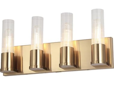 Dainolite Tube 4-Light Aged Brass Vanity Light DNTBE174WAGB