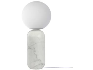 Dainolite Tierra White Glass Table Lamp DNTIE181TALBWH