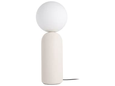 Dainolite Toria Matte White Glass Table Lamp DNTOA201TMW