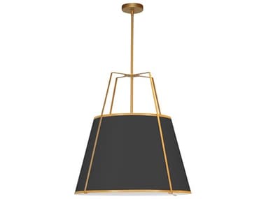 Dainolite Trapezoid 3-Light Gold Black Drum Pendant DNTRA3PGLDBK