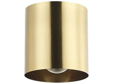 Dainolite Theron 1-Light Aged Brass Cylinder Flush Mount DNTRN41FHAGB
