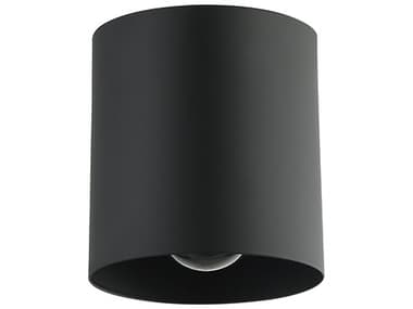 Dainolite Theron 1-Light Matte Black Cylinder Flush Mount DNTRN41FHMB