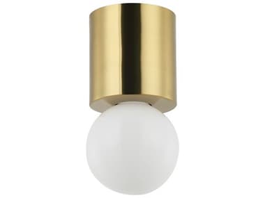 Dainolite Theron 1-Light Aged Brass Globe Flush Mount DNTRN51FHAGB