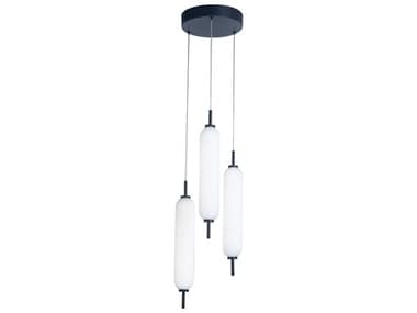 Dainolite Typha 3-Light Matte Black Cylinder Mini Pendant DNTYA1230LEDPMB