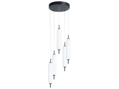 Dainolite Typha 5-Light Matte Black Cylinder Mini Pendant DNTYA1250LEDPMB