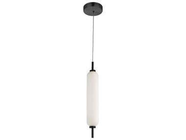 Dainolite Typha 1-Light Matte Black Cylinder Mini Pendant DNTYA141LEDPMB