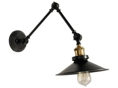 Dainolite Vintage 1-Light Black Bronze Swing Wall Sconce DNV9281WBK
