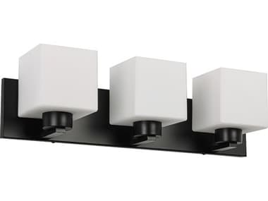 Dainolite Veda 3-Light Matte Black Vanity Light DNVED223WMB