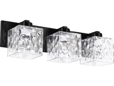 Dainolite Veda 3-Light Matte Black Vanity Light DNVED223WMBCLR