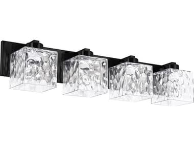 Dainolite Veda 4-Light Matte Black Vanity Light DNVED294WMBCLR