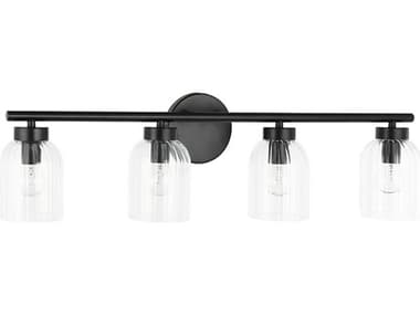 Dainolite Vienna 4-Light Matte Black Vanity Light DNVIE294WMB