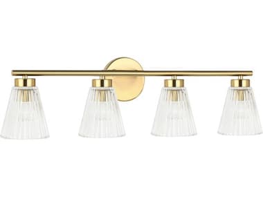 Dainolite Vienna 4-Light Aged Brass Vanity Light DNVIE304WAGB