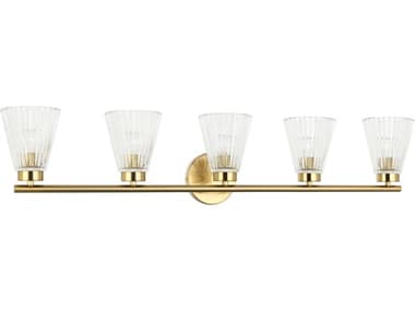 Dainolite Vienna 5-Light Aged Brass Vanity Light DNVIE385WAGB