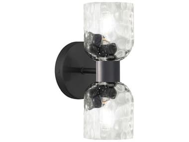 Dainolite Vallora 2-Light Matte Black Vanity Light DNVLA102WMBCLR