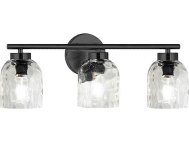 Dainolite Vallora 3-Light Matte Black Vanity Light DNVLA213WMBCLR