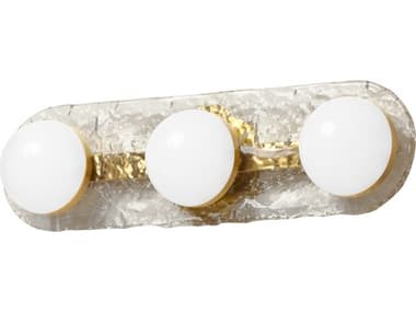 Dainolite Velma 3-Light Aged Brass Vanity Light DNVLM2030LEDWAGBCLR
