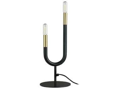 Dainolite Wand Matte Black Aged Brass Table Lamp DNWAN172TMBAGB