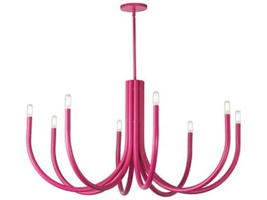 Dainolite Wand 8-Light Pink Candelabra Chandelier DNWAN388CPNK