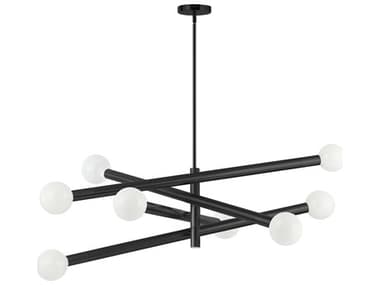 Dainolite Wand 8-Light Matte Black Linear Tiered Chandelier DNWAN398CMB