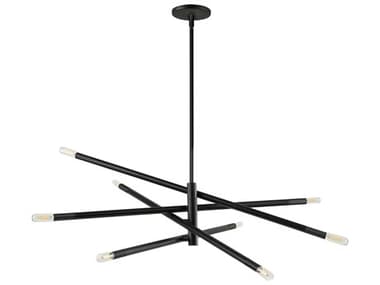 Dainolite Wand 8-Light Matte Black Linear Chandelier DNWAN548PMB