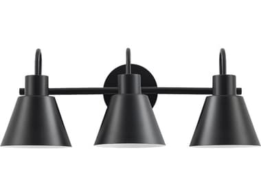 Dainolite Westley 3-Light Matte Black Vanity Light DNWES203WMB
