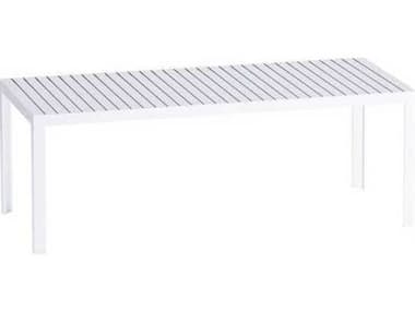 Driade Outdoor Kalimba Aluminum 82.7''W x 35.4''D Rectangular Dining Table in White DRID00360I002