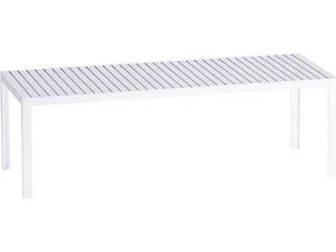 Driade Outdoor Kalimba Aluminum 94.5''W x 35.4''D Rectangular Dining Table in White DRID00361I002