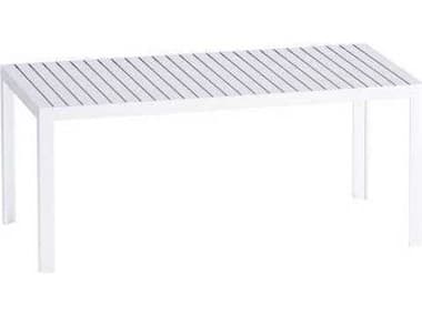 Driade Outdoor Kalimba Aluminum 70.9''W x 35.4''D Rectangular Dining Table in White DRID00369H002