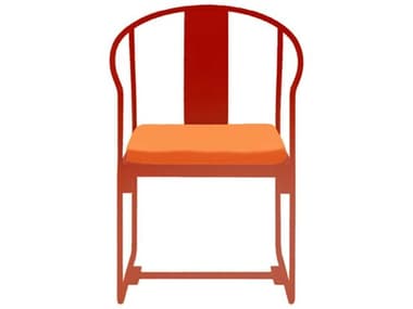 Driade Outdoor Mingx Steel Cushion Dining Arm Chair in Orange DRID03304A033