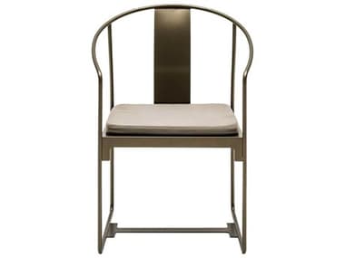 Driade Outdoor Mingx Steel Cushion Dining Arm Chair in Bronze DRID03304A122