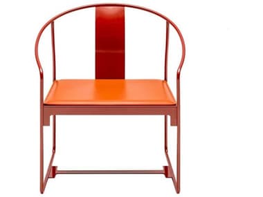Driade Outdoor Mingx Steel Cushion Dining Arm Chair in Orange DRID03508A033