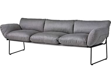 Driade Outdoor Elisa Steel Cushion Three-Seater Sofa in Cataphoresis DRID10606C837