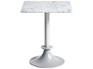 Driade Outdoor Lord Yi Aluminum 60'' Square Marble Top Dining Table in Gray/White Carrara DRID17141V389B47