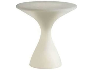 Driade Outdoor Kissi Kissi Polyethylene 28'' Wide Round Dining Table in White DRID43141V002