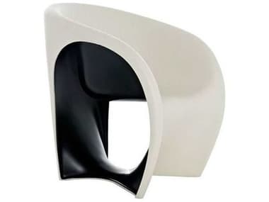 Driade Outdoor Mt1 Polyethylene Monobloc Lounge Chair in Sand White/Black DRID43738A132