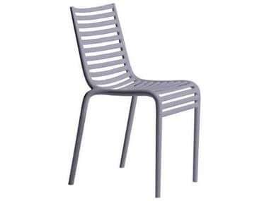 Driade Outdoor Pip-e Polypropylene Monobloc Stackable Dining Side Chair in Lavender Grey DRID51141A055