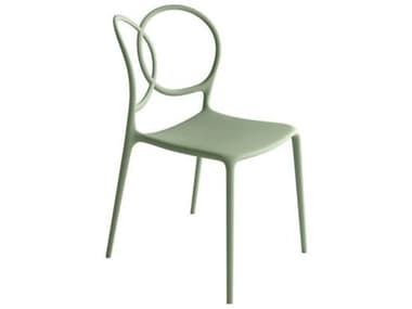 Driade Outdoor Sissi Polypropylene Stackable Dining Side Chair in Green DRID51531A063
