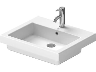 Duravit Vero 22'' Ceramic White High Gloss Undermount Sink with 3 Faucet Hole DUR0315550030