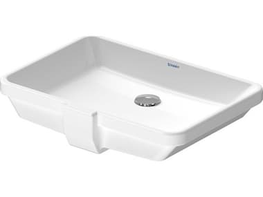 Duravit 2nd Floor 21'' White High Gloss Sink with no faucet holes DUR0316530017