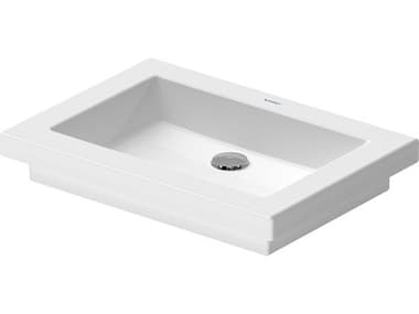 Duravit 2nd Floor 23'' White High Gloss Sink with no faucet holes DUR0317580000