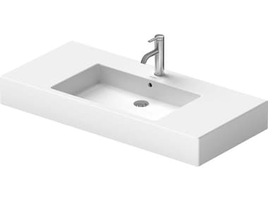 Duravit Vero 41'' Ceramic White High Gloss Sink with 3 Faucet Hole DUR0329100030