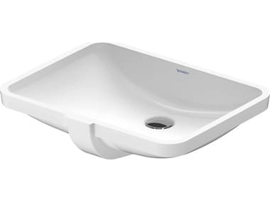 Duravit Me By Starck 21'' Ceramic White High Gloss Undermount Sink with No Faucet Hole DUR0359490017
