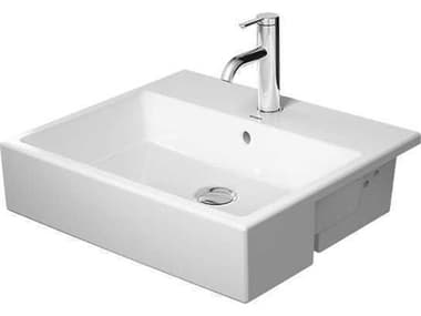 Duravit Vero 22'' Ceramic White High Gloss Undermount Sink with 1 Faucet Hole DUR0382550000