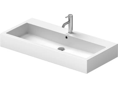 Duravit Vero 39'' Ceramic White High Gloss Sink with 1 Faucet Hole DUR0454100000