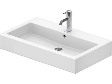 Duravit Vero 32'' Ceramic White High Gloss Sink with 1 Faucet Hole DUR0454800000