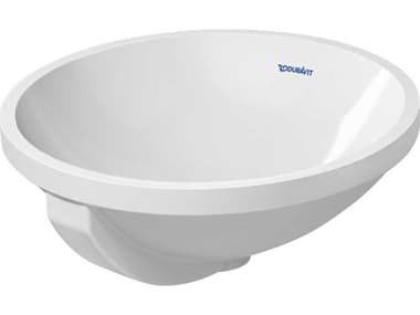Duravit Architec 16'' White High Gloss Undermount Sink with no faucet holes DUR0468400000