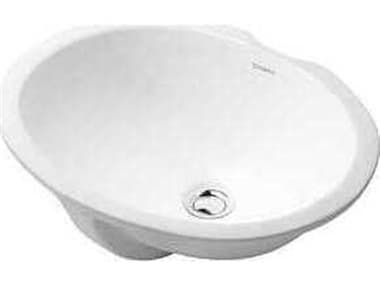 Duravit Design 18'' Ceramic White High Gloss Undermount Sink with no faucet holes DUR0481460000